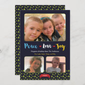 お洒落な平和、愛及び喜びの休日3の写真 シーズンカード (正面/裏面)