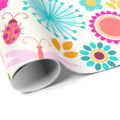 お洒落な庭の子猫-包装紙 ラッピングペーパー (ロールコーナー)