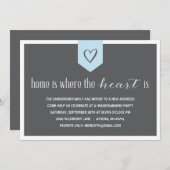 お洒落な引っ越し祝いパーティーの招待状 招待状 (正面/裏面)