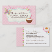 お洒落な料理教室の名刺 名刺 (正面/裏面)