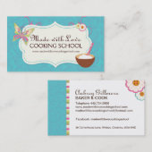 お洒落な料理教室の名刺 名刺 (正面/裏面)
