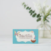 お洒落な料理教室の名刺 名刺 (スタンド正面)