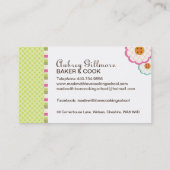 お洒落な料理教室の名刺 名刺 (裏面)