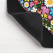 お洒落な春の花のバレンタインのかわいいハート愛 マウスパッド (コーナー)