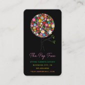 お洒落な春の花のポップ・アートのな木の名刺 名刺 (正面)