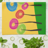 お洒落な木の台所タオル キッチンタオル (折り畳み)