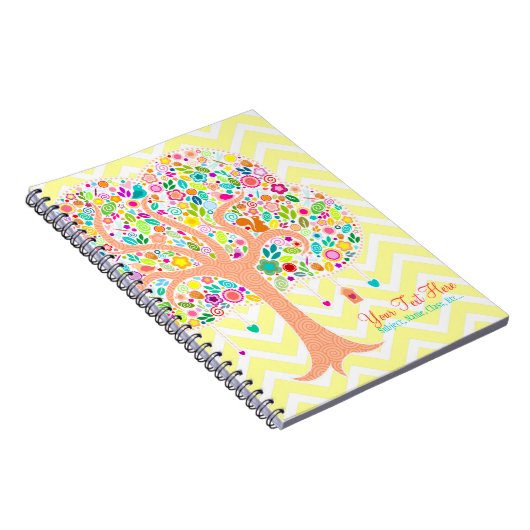 お洒落な木-カスタムな螺線形ノート ノートブック (右側)