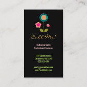 お洒落な木-カスタムな(縦の)名刺 名刺 (裏面)