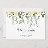 お洒落な植物のベビーシャワーの招待状 招待状 (正面)