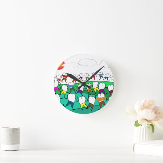 お洒落な歯科歯の芸術のギフト ラウンド壁時計 (ホーム)