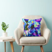 お洒落な水彩画の紫色のアイリス クッション (椅子)