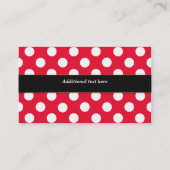 お洒落な水玉模様のカップケーキのベーカリーの名刺 名刺 (裏面)