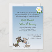 お洒落な漫画は結婚式招待状の後をつけます 招待状 (正面)