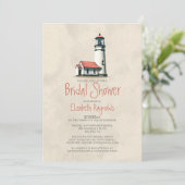 お洒落な灯台ブライダルシャワー招待状 招待状 (スタンド正面)