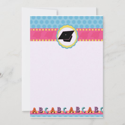 お洒落な点の幼稚園か幼稚園の卒業 ノートカード (正面)