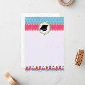 お洒落な点の幼稚園か幼稚園の卒業 ノートカード (正面/裏面インサイチュ)