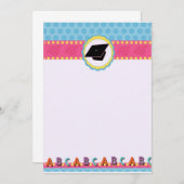 お洒落な点の幼稚園か幼稚園の卒業 ノートカード (正面/裏面)