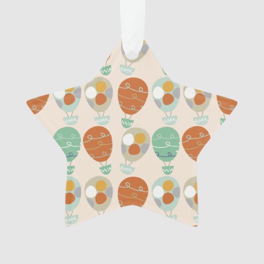 お洒落な熱気の気球 オーナメント (正面)