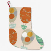 お洒落な熱気の気球 スモールクリスマスストッキング (正面)