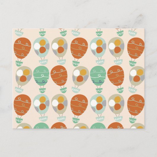 お洒落な熱気の気球 ポストカード (正面)