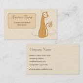 お洒落な猫の名刺 名刺 (正面/裏面)