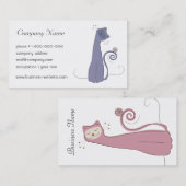 お洒落な猫の名刺 名刺 (正面/裏面)