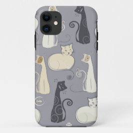 お洒落な猫のiPhone 5の場合 iPhone 11 ケース