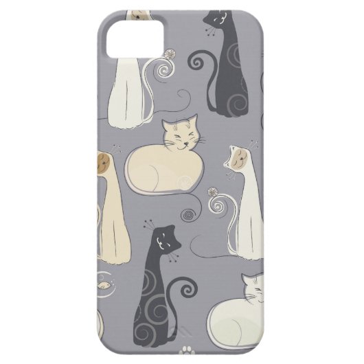 お洒落な猫のiPhone 5の場合 Case-Mate iPhoneケース (裏面)
