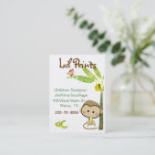 お洒落な猿のブティックの名刺のラベル 名刺 (スタンド正面)