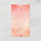 お洒落な珊瑚の水彩画の夢のキャッチャー 名刺 (裏面)