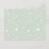 お洒落な白くまの漫画の冬のベビーシャワー インビテーションポストカード (裏面)