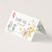 お洒落な秋動物のベビーシャワーは感謝していしています 名刺 (正面)