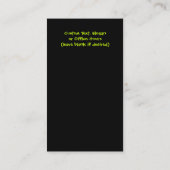 お洒落な縦のカイロプラクティックの名刺 名刺 (裏面)