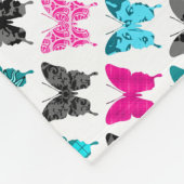 お洒落な翼: 果実および青 フリースブランケット (角)