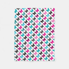 お洒落な翼: 果実および青 フリースブランケット