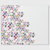 お洒落な花のシェブロンによってスカラップで仕上げられるパターン ラッピングペーパー (フラット)