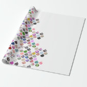 お洒落な花のシェブロンによってスカラップで仕上げられるパターン ラッピングペーパー (アンロールド)