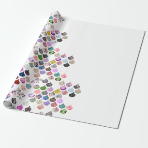 お洒落な花のシェブロンによってスカラップで仕上げられるパターン ラッピングペーパー