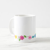 お洒落な花のマグ コーヒーマグカップ (正面左)