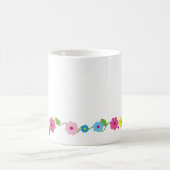 お洒落な花のマグ コーヒーマグカップ (中央)