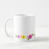 お洒落な花のマグ コーヒーマグカップ (左)