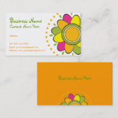 お洒落な花の名刺 名刺 (正面/裏面)