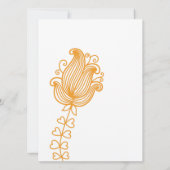 お洒落な花の結婚式招待状-オレンジ 招待状 (裏面)