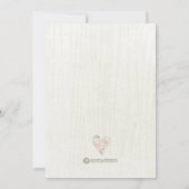 お洒落な花柄の保存日付の写真カード セーブザデート (裏面)