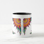 お洒落な花柄/Illumination2を用いるマグ マグカップ (中央)