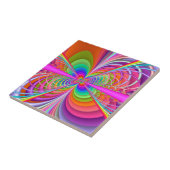 お洒落な蝶フラクタルのセラミックタイル タイル (側面)