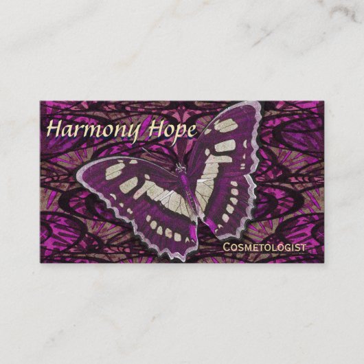 お洒落な蝶背景 名刺 (正面)
