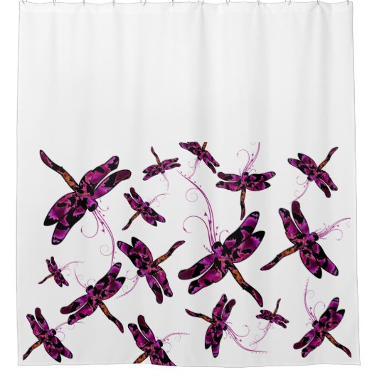 お洒落な蝶 シャワーカーテン (正面)