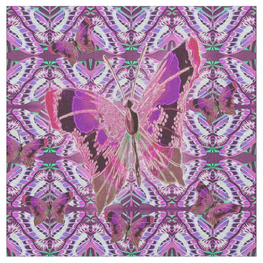 お洒落な蝶 ファブリック (クローズアップ)