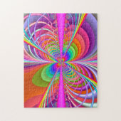 お洒落な蝶-フラクタルの芸術 ジグソーパズル (縦)